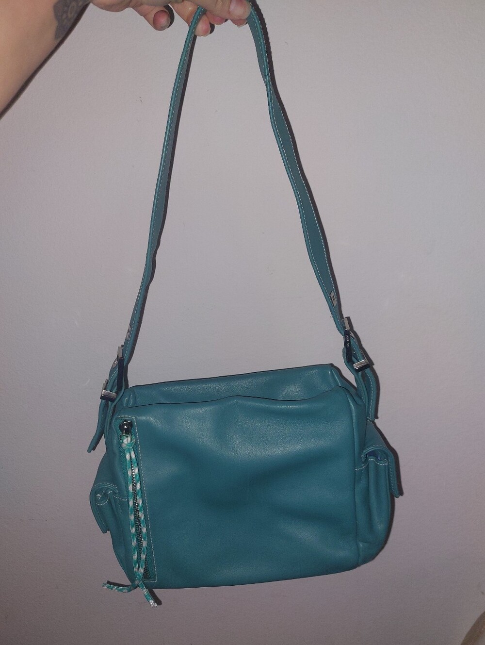 Blue Leather City Bag PLK